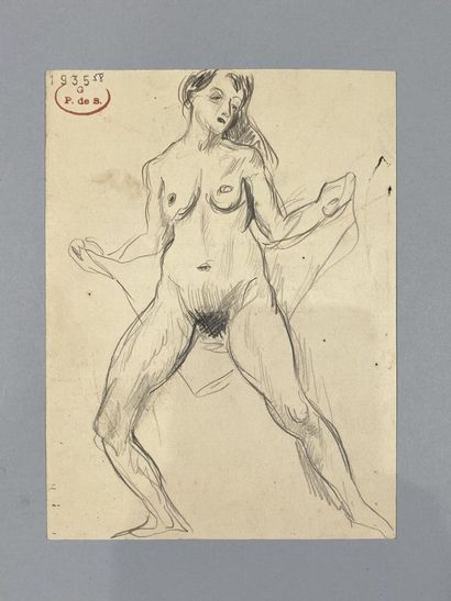 null Georges PREVERAUD DE SONNEVILLE (1889-1978)
Femme nue à la serviette
Dessin...