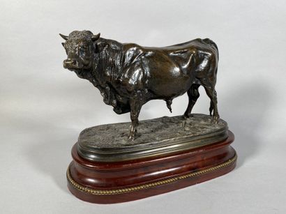 null Pierre-Jules MÊNE (1810-1879)
Taureau normand
Sujet en bronze à patine médaille,...