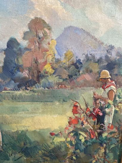 null Guillaume DULAC (1868/83-1929)
Paysage aux moutons et à la bergère
Huile sur...