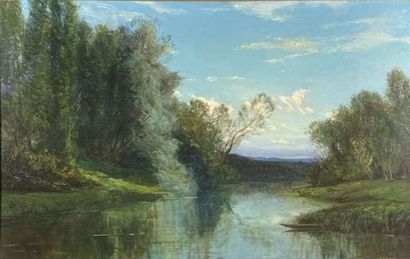 Louis Auguste AUGUIN (1824-1904) 
Paysage...