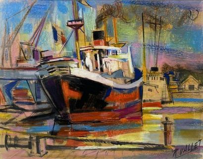 Robert VALLET (1907-1993)
Le port 
Technique...