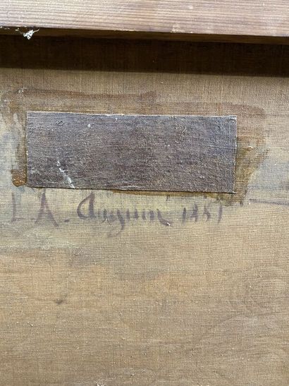 null Louis Auguste AUGUIN (1824-1904) 
Paysage 
Huile sur toile signée en bas à droite,...