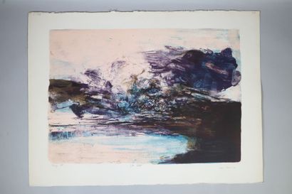null ZAO WOU-KI (1921-2013)
Untitled. 1970.
Lithograph in colors on vellum. Workshop...