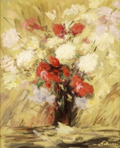 null Fernand SERRE – né en 1885 VASE DE FLEURS Huile sur toile signée en bas à droite....