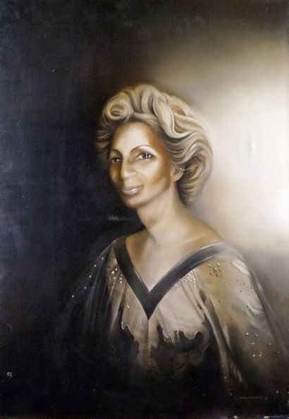 null Chantal BERRY-MAUDUIT – née en 1944 PORTRAIT Huile sur toile signée en bas à...
