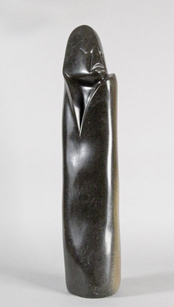 null Michel KENNEDY – né au Zimbabwe en 1964 L’ÉVEIL Serpentine sculptée signée....
