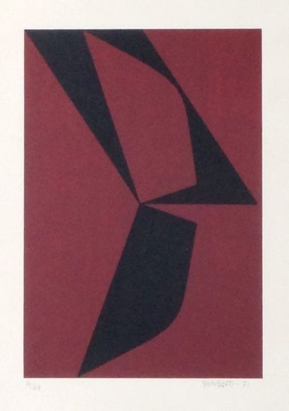 null Arturo BONFANTI – 1905-1978 COMPOSITION, 1971 Lithographie signée, datée et...