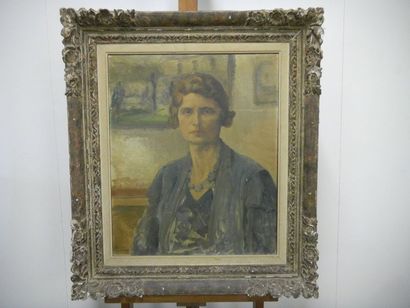 null Daniel ROUVIERE (1930-2016) Portrait de femme Huile sur toile Signé et daté...