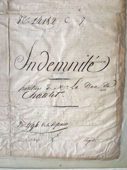 null Ensemble de trois placards : - Loi du 30 août 1792 sur la confiscation des biens...