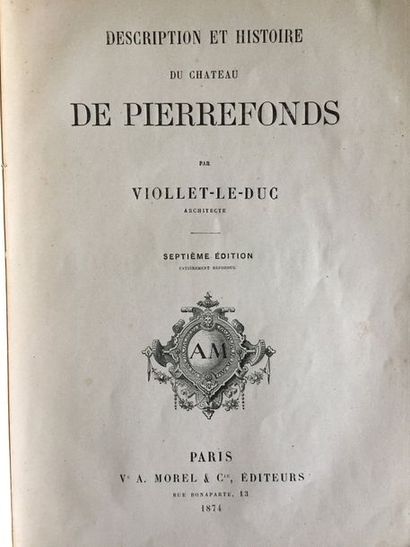 null VIOLLET-LE-DUC. Ensemble de 6 ouvrages de Viollet-Le-Duc : - Dictionnaire raisonné...