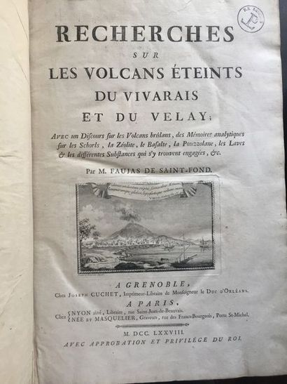 null FAUJAS DE SAINT-FOND (Barthélémy). Recherches sur les volcans éteints du Vivarais...