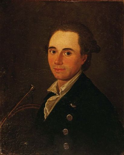 null École Française de la fin du XVIIIème siècle, vers 1790 Portrait de jeune homme...