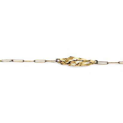 null Henry MIAULT PARURE Art Nouveau comprenant un collier sautoir et un bracelet...