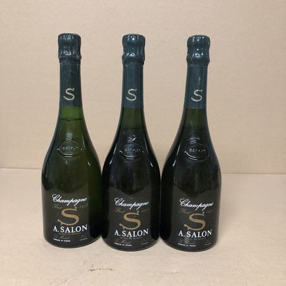 null 3 bottles CHAMPAGNE SALON 1971 Cuvée "S" (levels: 2cm, 2.5cm, 3cm)