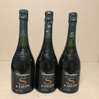 null 3 bouteilles CHAMPAGNE SALON 1973 Cuvée "S" (niveaux : 2 à 3.5cm)