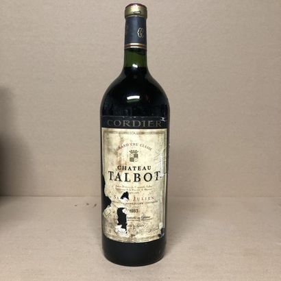 null 1 magnum CHÂTEAU TALBOT 1983 4th GC (very damaged, stained, torn label)