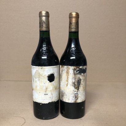 2 bouteilles CHÂTEAU HAUT BRION 1986 1er...