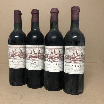 4 bouteilles CHÂTEAU COS D'ESTOURNEL 1977...