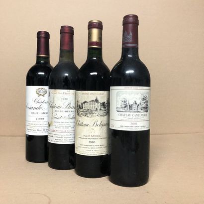 null 4 bouteilles : 1 CHÂTEAU BRAMAIRE 1981 Saint-Julien, 1 CHÂTEAU BELGRAVE 1990...