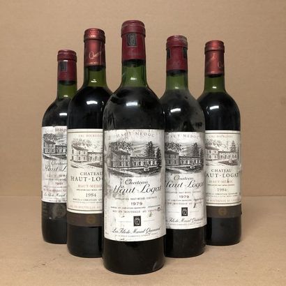 5 bouteilles : 2 CHÂTEAU HAUT-LOGAT 1979...