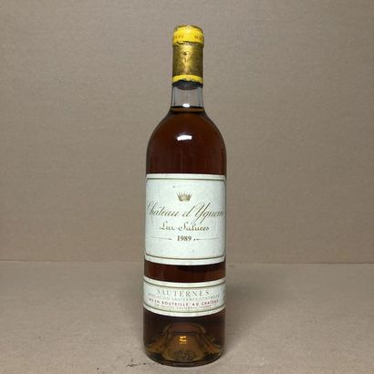 null 1 bouteille CHÂTEAU YQUEM 1989 1er Cru Supérieur (niveau très léger bas, étiquette...