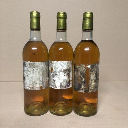 3 bouteilles CHÂTEAU CLIMENS 1976 1er Cru...