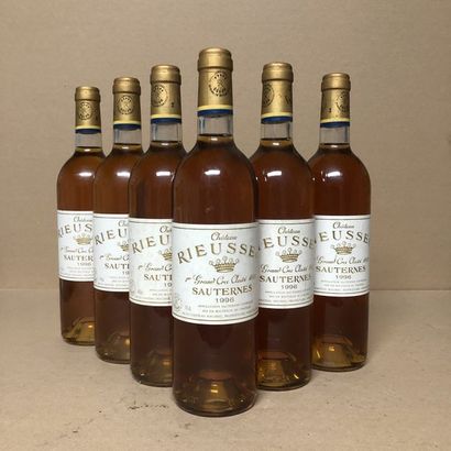 null 6 bouteilles CHÂTEAU RIEUSSEC 1996 1er Cru (étiquettes fanées)