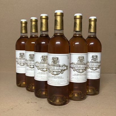 null 6 bouteilles CHÂTEAU COUTET 1997 1er Cru (étiquettes fanées)