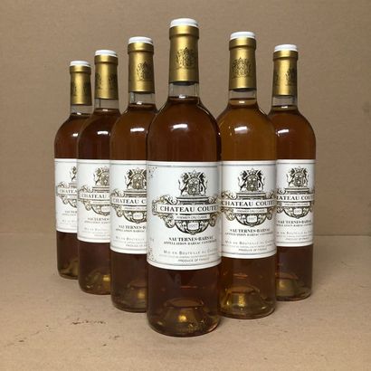 null 6 bouteilles CHÂTEAU COUTET 1997 1er Cru (étiquettes fanées)