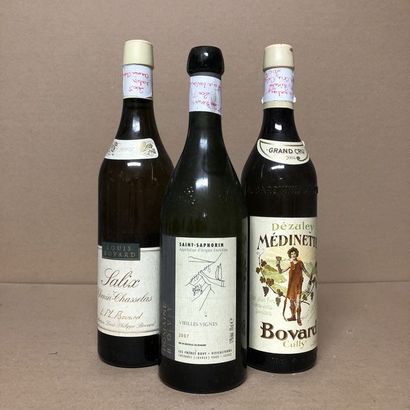 null 3 bouteilles : 1 SALIX 2005 Louis Bovard, 1 SAINT-SAPHORIN 2007 "Vieilles Vignes"...