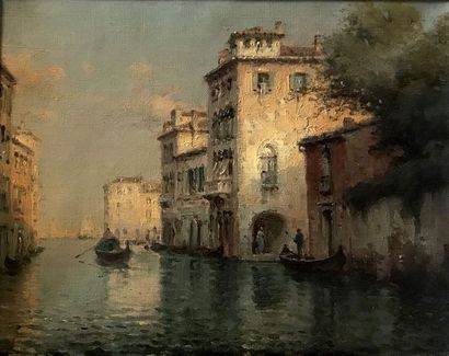null MARC ALDINE (1912-1972) Vue de Venise Huile sur toile Signée en bas à droite...