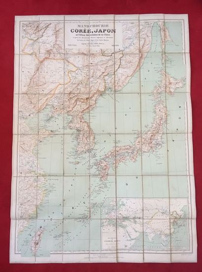 null CARTE Mandchourie Corée, Japon et côtes orientales de la chine d'après les documents...