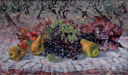 null ANDRE HAMBOURG 1909-1999 Les poires et les raisins de Saint Rémy de Provence...