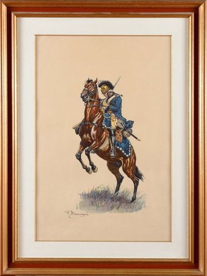 null Pierre BENIGNI (1878-1956) «Trompette de chasseurs à cheval du Régiment de Lorraine,...