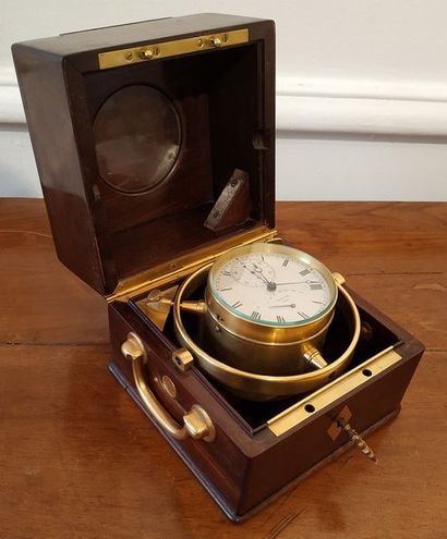 null WINNERL N° 43 Around 1850 Marine Chronometer with power reserve indicator In...