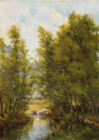 null Georges Grégoire LAVAUX (1860-?) Aix les Bains, 1899 Huile sur toile Signé,...