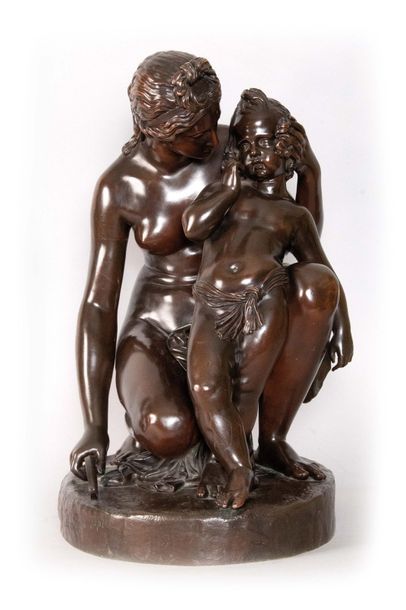 James PRADIER 1790-1852. Vénus et l'amour...