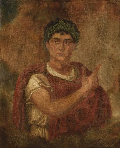 null French school of the early 19th century " Portrait of a Roman emperor in the...