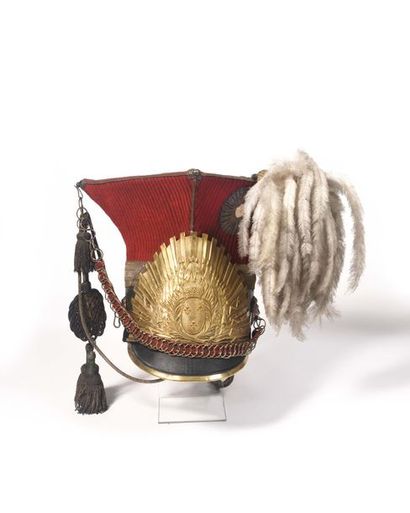 null Chapska of an officer of the Lancers of France Visor and headband in patent...