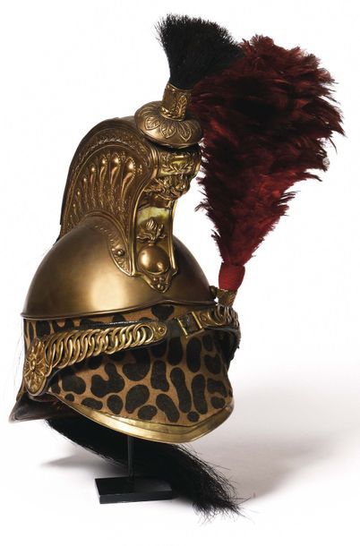 Dragon helmet model 1858 troop. Brass bomb,...