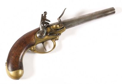 Pistolet d’arçon à silex modèle 1777. Canon...