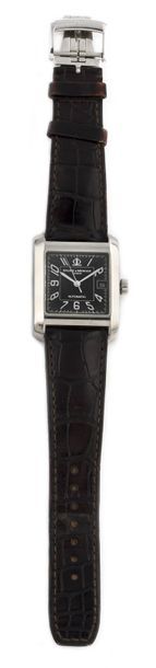 null Baume & Mercier Hampton, ref. 65532, around 2005 Steel bracelet watch, cut-edge...