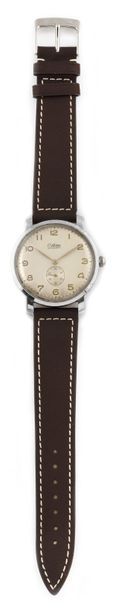 null CERTINA "Classic" around 1960. Steel bracelet watch with large opening. Round...