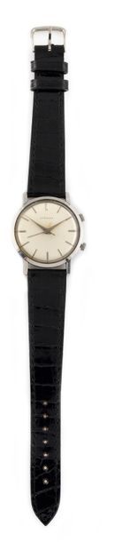 null JUVENIA "Reveille" around 1960. Steel bracelet watch, round case, smooth bezel,...