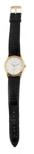 null BLANCPAIN "Villeret" around 1990 Elegant 18k yellow gold bracelet watch. Gadronized...