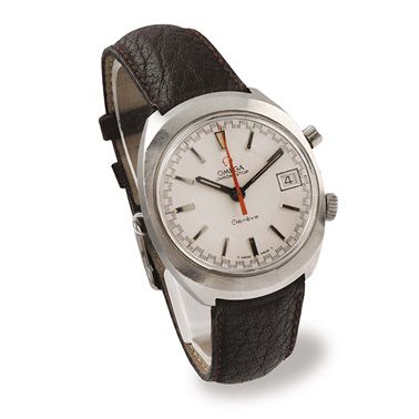 null OMEGA Geneva "Chronostop" ref. 146.009 Steel sports watch with mechanical movement,...