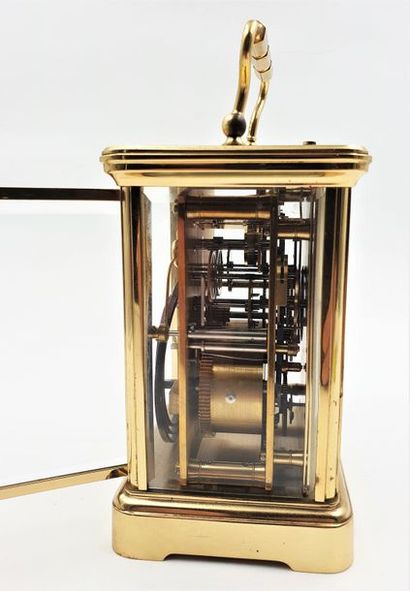 null JAEGER, Officer's clock, around 1970 Rare travel clock with bell on demand,...