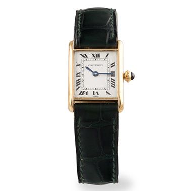 null CARTIER "Tank" n°6711703xx vers 1970 Montre bracelet de dame en or jaune 18k....