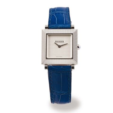 null BOUCHERON "Clou de Paris" around 2010 Lady's wristwatch in 18k white gold, square...