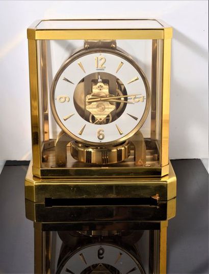 null JAEGER-LECOULTRE for HERMES "ATMOS" around 1980 Atmospheric cage clock, gilded...